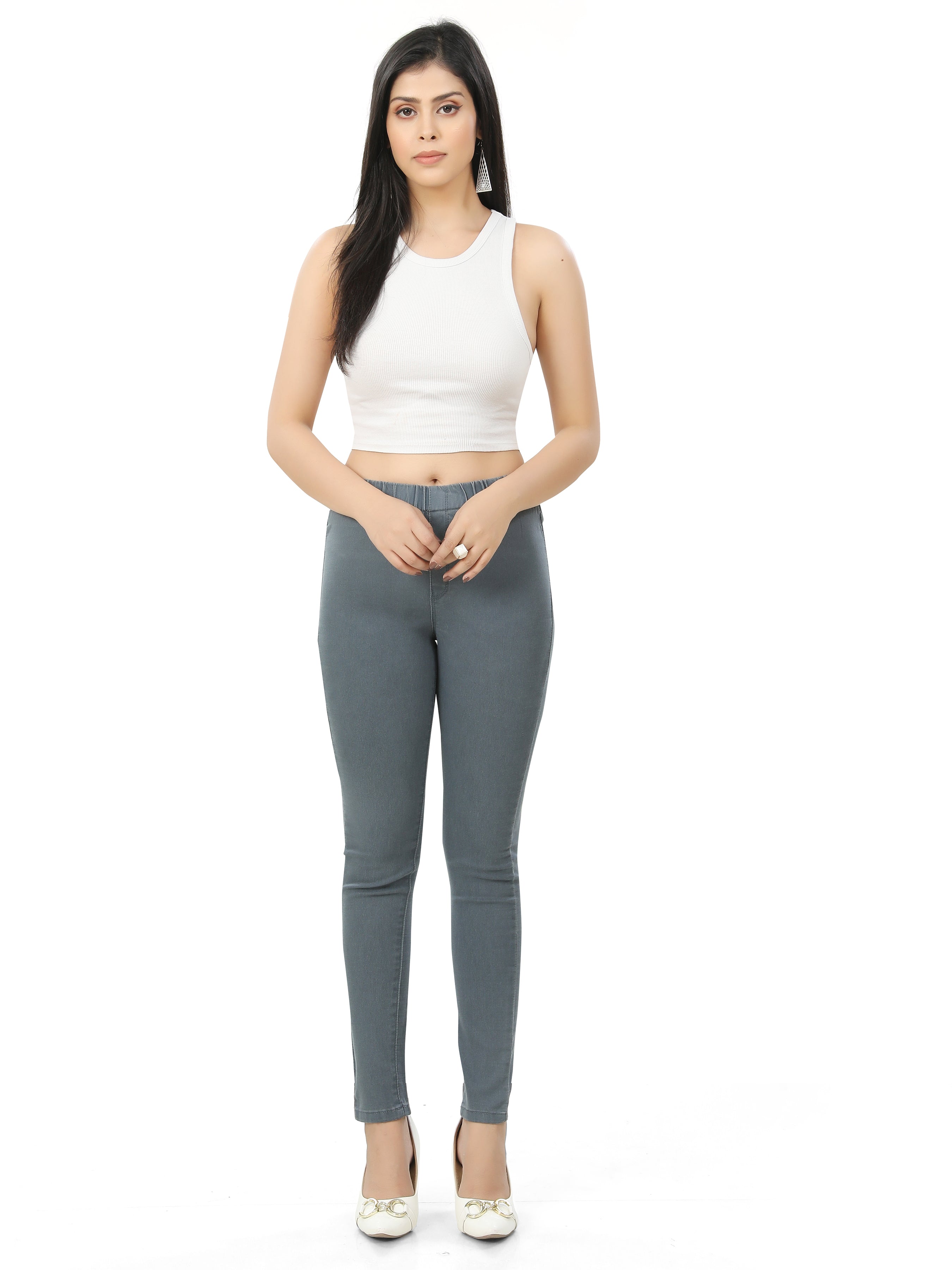 Ankle Length Skinny Fit Jeggings