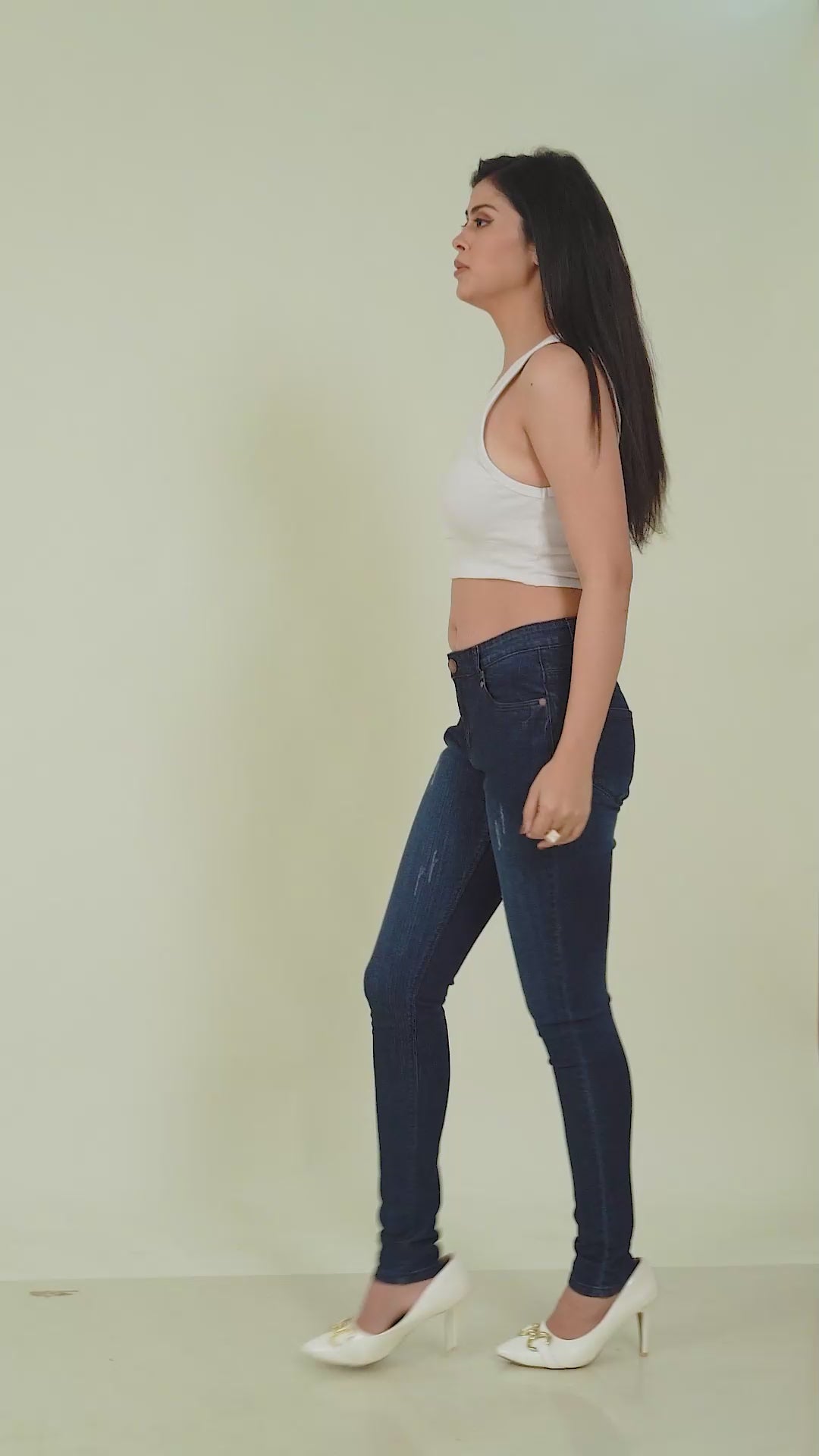 Regular Fit With Spray Denim Jeans